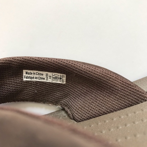 CROCS Shoes Mens Crocs Flip Flops Brown Leather Size 9 Poshmark